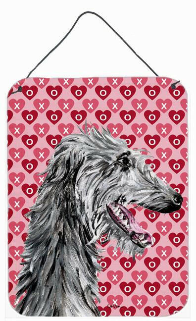 Scottish Deerhound Hearts and Love Wall or Door Hanging Prints SC9717DS1216