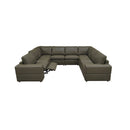 Upholstered Large Arms Sectional With Recliner Seats