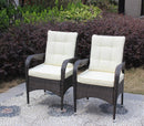 2-Piece Liberatore Dining Chairs with Beige Cushions by HouseOfZazla