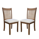 Modern Dining Chair, Wooden Back, Cushion Seats (Set of 2) by HouseOfZazla