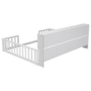 Floor Bed With Side Bookcase, Shelves, Guardrails by HouseOfZazla