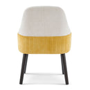 Indoor Dining Chair Set of 2 with Sturdy Frame - Beige / Yellow by HouseOfZazla