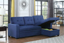 Upholstered Pull Out Sectional Sofa With Chaise by HouseOfZazla