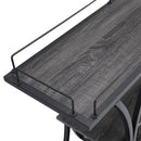 Industrial Bar Cart Kitchen Bar & Serving Cart For Home With Wheels 3 Tier Storage Shelves - Black / Gray by HouseOfZazla