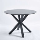 Table Mid-Century Dining Table For 4 - 6 People With Round Table Top, Pedestal Dining Table, End Table Leisure Coffee Table, Cross Leg by HouseOfZazla