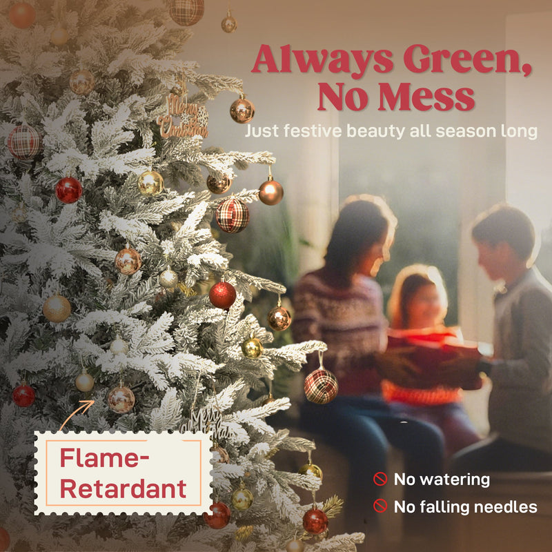 HOMCOM 9 ft Artificial Frosted Christmas Tree, photo 7 of 10