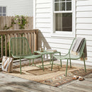 Kincaid Outdoor 3-Piece Conversation Set with Iron Frame by HouseOfZazla