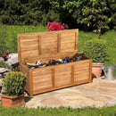 46 Gallon Acacia Wood Storage Bench Box for Patio Garden Deck by LJGDeals