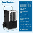 140 Pints Commercial Dehumidifier Crawl Space Dehumidifier with Pump and Drain Hose by LJGDeals