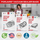 200 Count 6x9 Vacuum Sealer Bags - Textured on Both Sides, 7.5 Mil Thickness