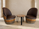 Whiskey & Wine Barrel Modern Table Set — Table and Chairs, Reclaimed Oak