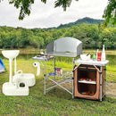 Foldable Outdoor BBQ Portable Grilling Table With Windscreen Bag by LJGDeals