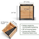 18" x 24" Planter Box - 24" TALL / Select Grade by Cedar Planters