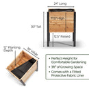 18″ x 24″ Raised Garden Bed - 30" TALL / Select Grade by Cedar Planters