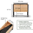 18" x 36" Raised Garden Bed - 30" TALL / Select Grade by Cedar Planters