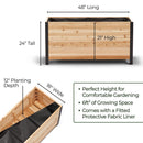 18" x 48" Planter Box - 24" TALL / Select Grade by Cedar Planters