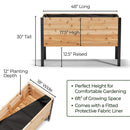 18" x 48" Raised Garden Bed - 30" TALL - Select Grade by Cedar Planters