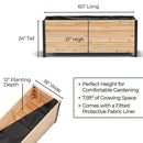 18" x 60" Planter Box - 24" TALL / Select Grade by Cedar Planters