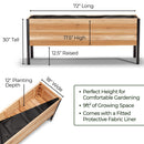 18" x 72" Raised Garden Bed - 30" TALL / Select Grade by Cedar Planters