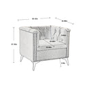 Accent Chair Living Room Chairs Single Sofa Chair,Arm Chairs with Linen Fabric, Mid Century Accent Arm Chairs Comfy Reading Lounge Club Armchair for Bedroom Office Study