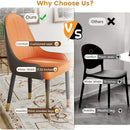 Modern Sponge-Filled Dining Chair, Solid Wood Metal Legs, Suitable For Restaurants, Living Rooms And Rooms (Set of 2)