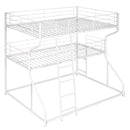 Industrial Triple Bunk Bed With Dual Ladders Frame, Space Saving Design by HouseOfZazla