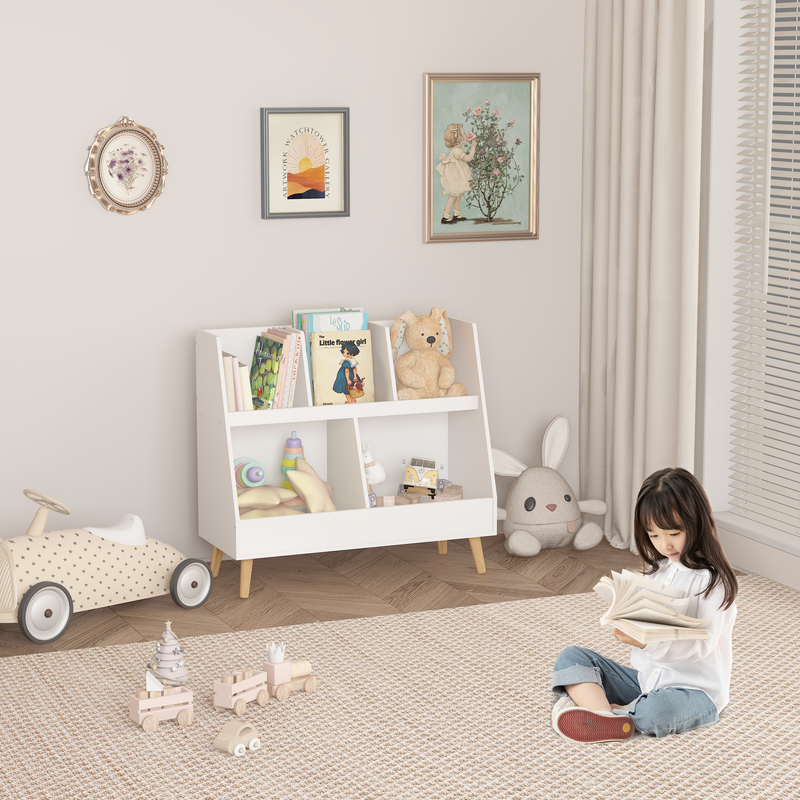 Walker Edison | Kids Bookshelf and Toy Organizer