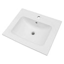 Rectangular Single Vanity Top With 1 Faucet Hole And Overflow Ceramic by HouseOfZazla