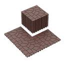 New Stone Texture 12" Patio Deck Tiles, 44pcs by HouseOfZazla