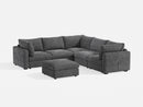 RUBIK V 4 Seats with Corner & Ottoman