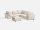 RUBIK V 4 Seats with Corner & Ottoman