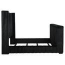 Centergrove Upholstered California King Wingback TV Bed Black