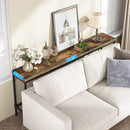 Tribesigns - Extra Long Console Table - Brown / Black by HouseOfZazla