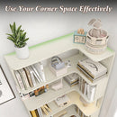 5-Tier L-Shaped Corner Bookshelf with 6 Open Shelves