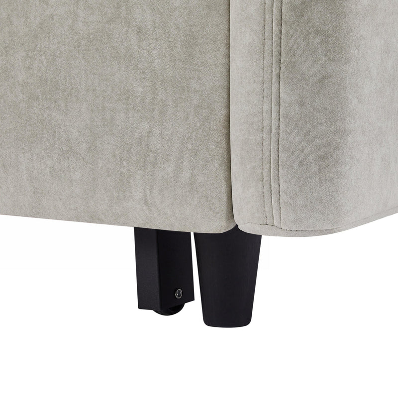 55.1" Pull Out Sleep Sofa Bed Loveseats Sofa Couch with Adjustable Backrest, Storage Pockets, 2 Soft Pillows, USB Ports for Living Room, Bedroom, Apartment, Office, Beige