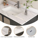 Bianco Carrara Venato Marble Vanity Top With Pre Drilled Faucet Hole And Undermount Sink by HouseOfZazla