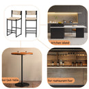 Style B, Woven Bar Stools With Backrest, Paper Rope Weave Dining Chairs For Kitchen Island - Creamy White by HouseOfZazla