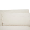 57.48" Pull-out Sofa Bed Convertible Couch 2 Seat Loveseat Sofa Modern Sleeper Sofa with Two Throw Pillows and USB Ports for Living Room, Beige