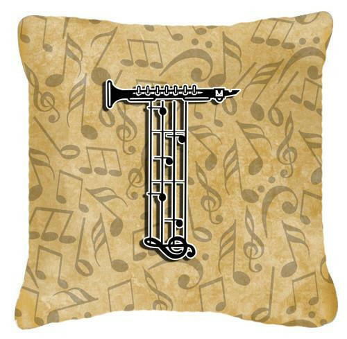 Letter T Musical Instrument Alphabet Canvas Fabric Decorative Pillow CJ2004-TPW1414