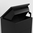 Package Delivery Box for Outside with Lock 16.7'L*16.8'W*36.4'H, Heavy-Duty Steel Package Drop Box with Anti-Theft Design, Weather-Resistant, Package Mailbox for Porch Ideal for Home or Office,(Black