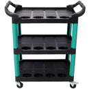 3 Tier Rolling Auto Detail Cart With Wheels