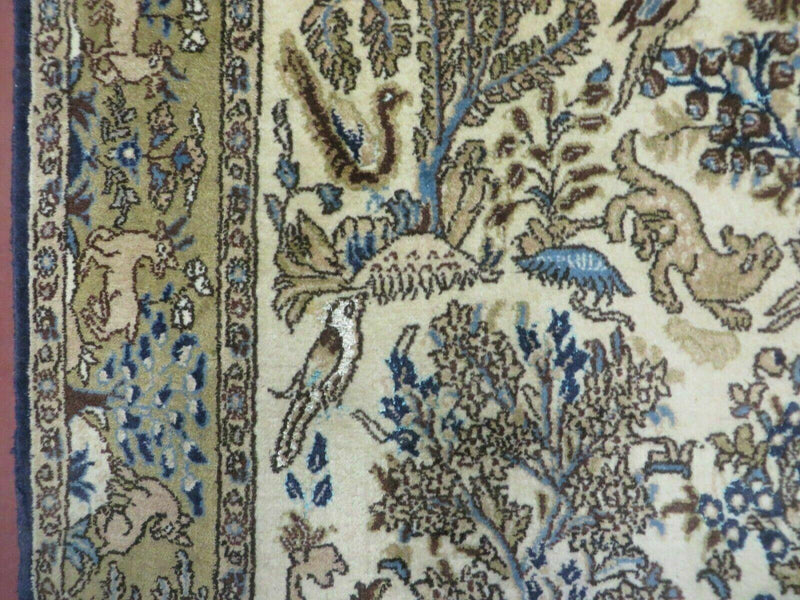 4' X 6 Handmade India Oriental Fine Pictorial Tree Of Life Wool Silk Rug Wow