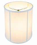 16x18x19 White Shantung Tall Drum Lampshade