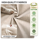 Combination Sofa Three Seats Cat Scratch Material High and Low Armrest Design Bacta Style beige