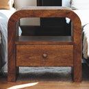 Darcy - Nightstand With Drawer And Open Shelf - Brown by Unique Piece Furniture