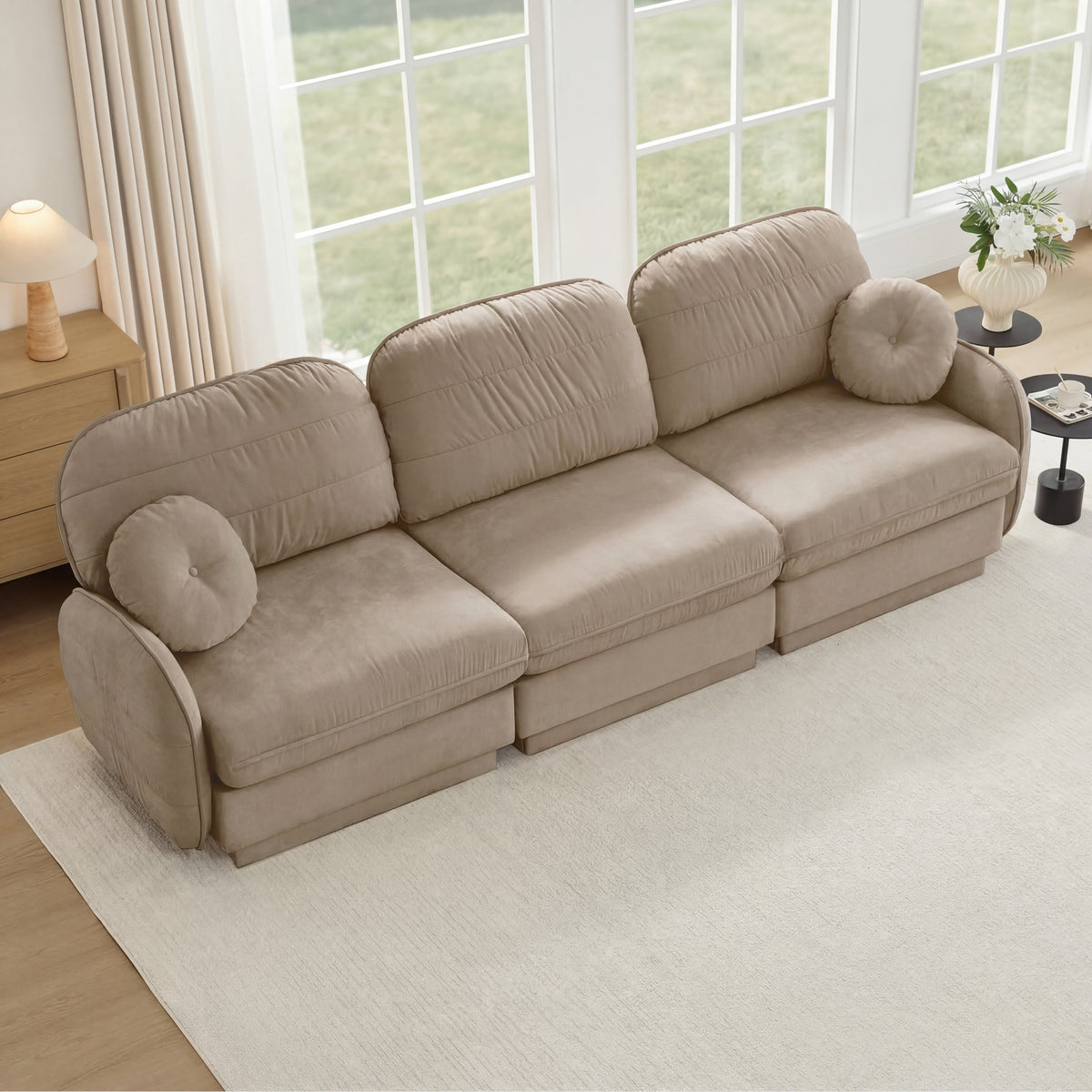 105" Chenille Cloud 3-Seater Sofa, photo 3 of 10