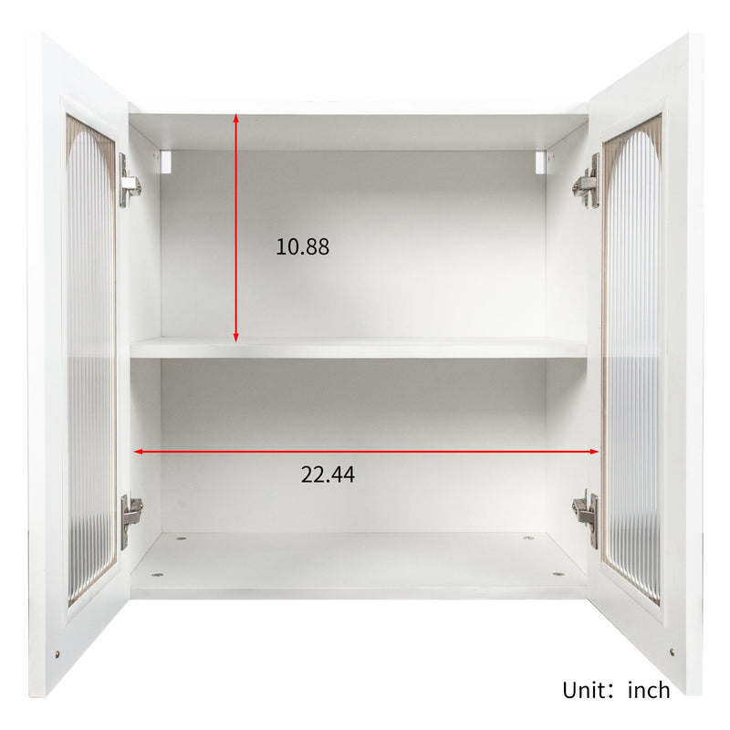 Wall Cabinet with Arched Glass Door and Adjustable Shelves, photo 6 of 10