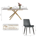 Modern Expandable Dining Table With Retractable Leaf With Chairs by HouseOfZazla