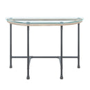 Brantley Clear Glass & Sandy Table