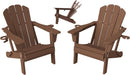 Adjustable HDPE Adirondack Chairs Set of 2
